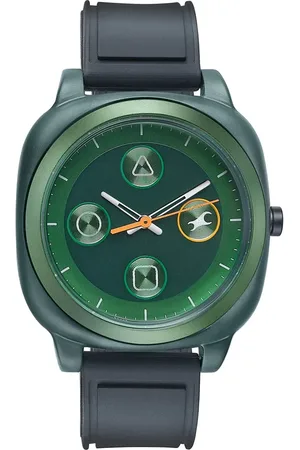 Fastrack Hype Retro Aracde Quartz Analog Unisex Watch With Green Dial Black Silicone Strap Watch For Unisex