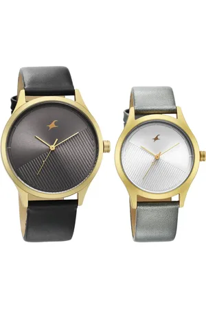 Fastrack Mixmatched Couple Watches with Grey and Silver Dial