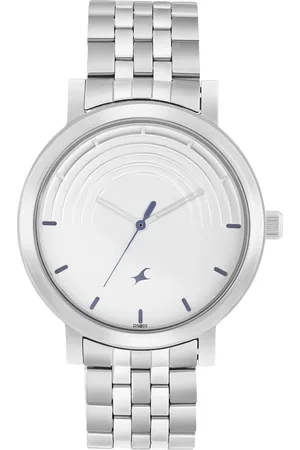 Fastrack Crush Quartz Analog White Dial Stainless Steel Strap Watch for Guys