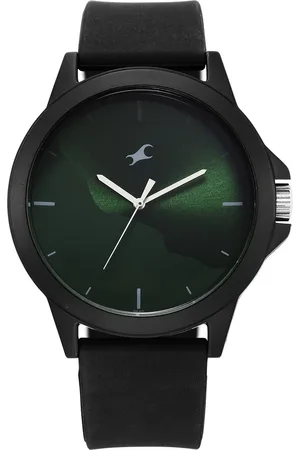 Fastrack Tees Wanderlust Quartz Analog Green Dial Silicone Strap Watch for Unisex