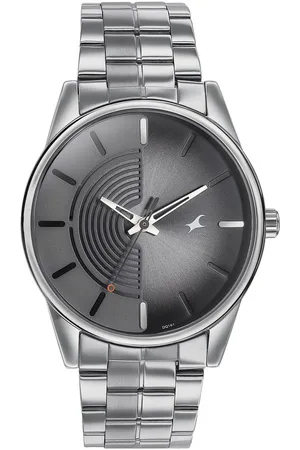 Fastrack Stunners Quartz Analog Grey Dial Stainless Steel Strap Watch for Guys