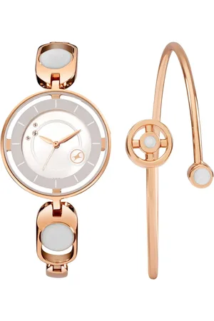Fastrack Pulse Quartz Analog Silver Dial Metal Strap Watch For Girls
