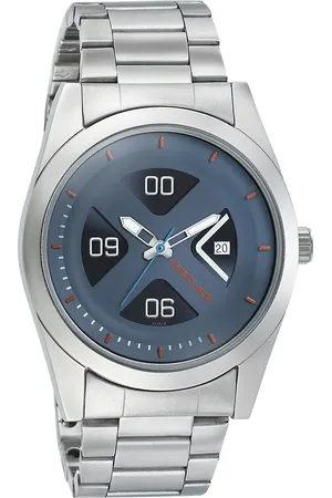 Fastrack Go Skate Quartz Analog with Date Blue Dial Stainless Steel Strap Watch for Guys