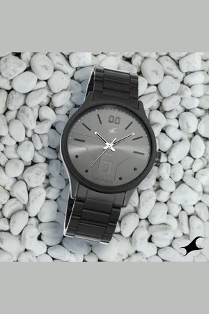 Fastrack Bare Basics Quartz Analog Grey Dial Stainless Steel Strap Watch for Guys