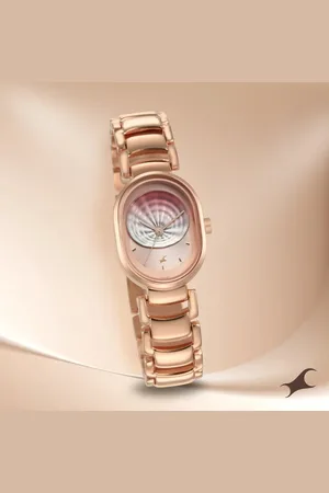 Fastrack Uptown Retreat Quartz Analog Pink Dial Metal Strap Watch for Girls