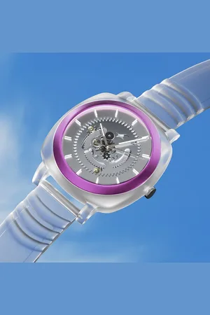 Fastrack Bare Quartz Analog Skeleton Unisex Watch With Grey Dial And Translucent Plastic Strap