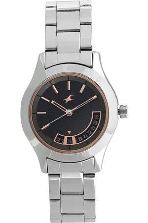 Fastrack All Nighters Quartz Analog Grey Dial Metal Strap Watch for Girls