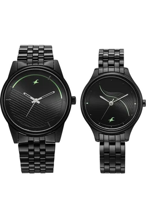 Fastrack Mixmatched Quartz Analog Dial Stainless Steel Strap Watch for Couple