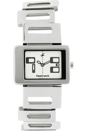 Fastrack Quartz Analog White Dial Metal Strap Watch for Girls