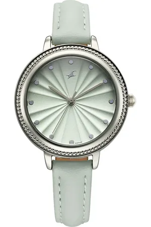 Fastrack Stunners X Quartz Analog Green Dial Leather Strap Watch For Girls
