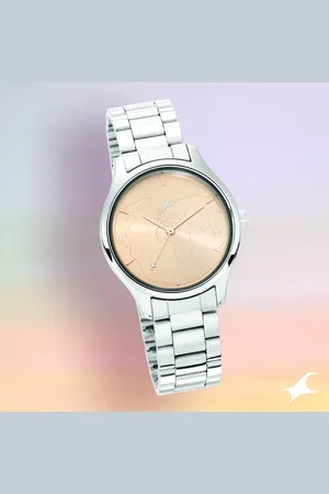 Fastrack Tripster Quartz Analog Rose Gold Dial Stainless Steel Strap Watch for Girls