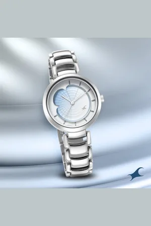 Fastrack Uptown Retreat Quartz Analog Blue Dial Metal Strap Watch for Girls