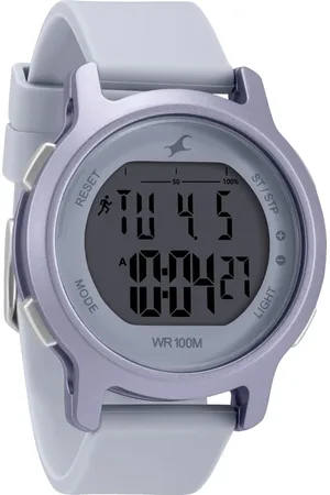 Fastrack Street Line Digital Dial Purple Silicone Strap Watch for Girls