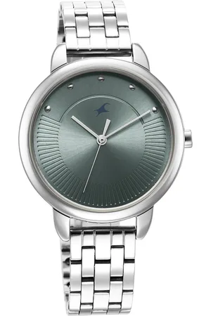Fastrack Stunners Quartz Analog Blue Dial Metal Strap Watch for Girls