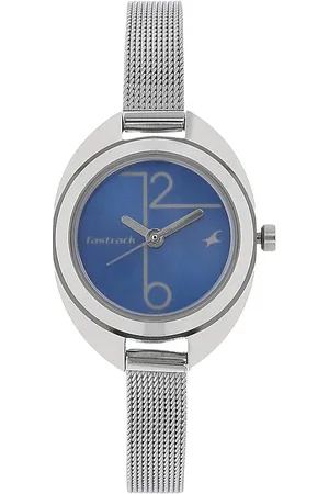 Fastrack Quartz Analog Blue Dial Metal Strap Watch for Girls