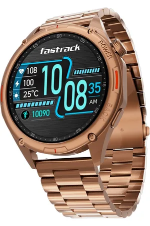 Fastrack Marvellous FX1 Unisex Smart Watch With Rose Gold Metal Strap