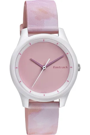 Fastrack Tie & Dye Quartz Analog Pink Dial Silicone Strap Watch for Girls