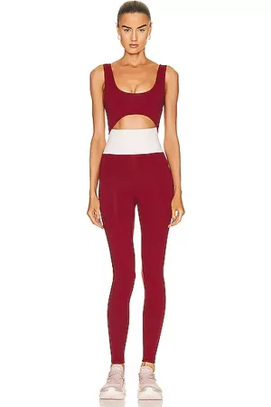 LIVE THE PROCESS Cut Out Jumpsuit in Red