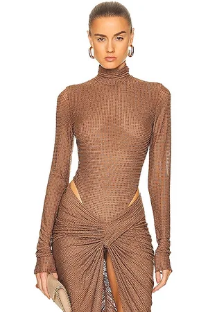 LaQuan Smith Mock Neck Knitted Bodysuit - Farfetch