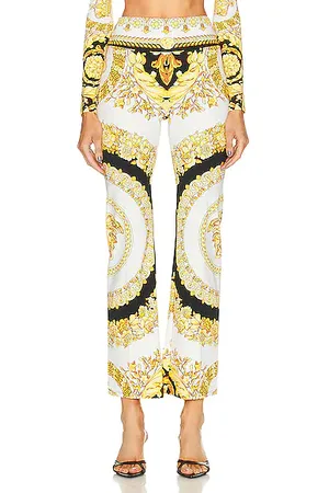 Trousers Versace Gold size M International in Cotton - 38573878