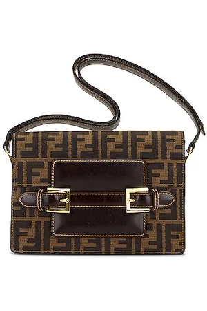 Fendi Tri Color Leather Silvana Shoulder Handbag