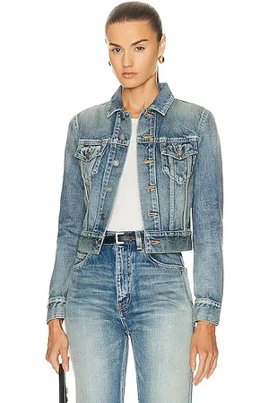 Zippers Fitted Denim Jacket - Tias Place