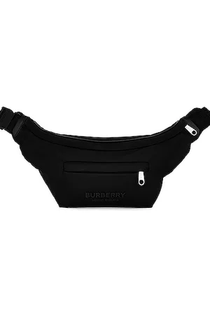 Burberry - Leather-Trimmed Shell Belt Bag - Black Burberry