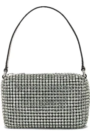 ALEXANDER WANG Medium Heiress Rhinestone Mesh Pouch Bag | Holt Renfrew