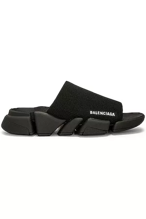 Balenciaga Black Rubber BB Logo Slide Sandals Size 45 Balenciaga  TLC