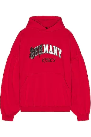 Printed Cotton Hoodie - Luxury Red