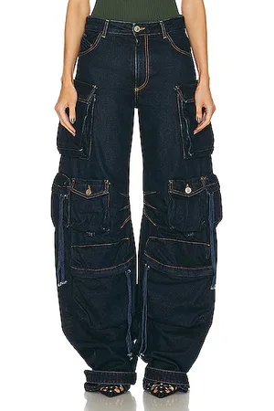 Fern Cargo Jeans in Blue - The Attico