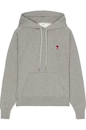 AMI PARIS Logo-Embroidered Cotton-Blend Jersey Hoodie for Men