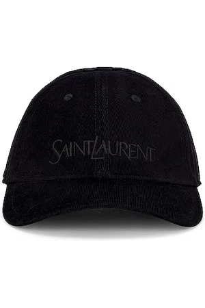 SAINT LAURENT Embellished denim baseball cap