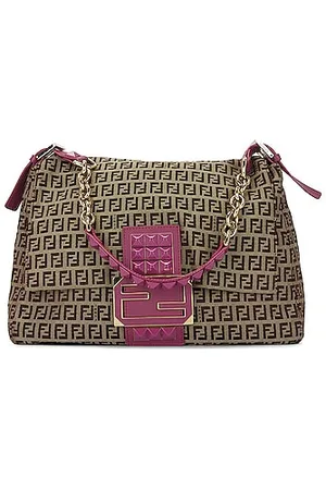 Baguette leather handbag Fendi Pink in Leather - 40839421