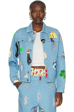 Cleaors Womens Back Printed Denim Jacket – Thrill Clothing Co