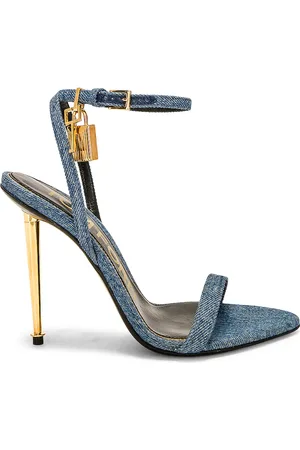 Tom Ford Padlock Pointy Naked 105 Sandal in Blue