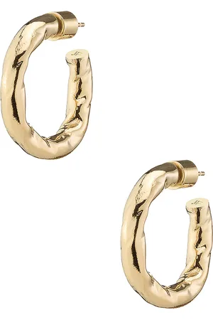 Jennifer Fisher Hailey Huggie Earrings in Metallic Gold