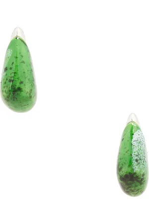 Bottega Veneta Ceramic Drop Earrings in Green