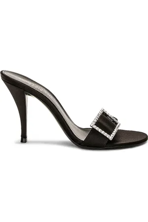 Saint Laurent Simone Mule Sandal in Black