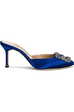Manolo Blahnik Satin Hangisimu 70 Mule in