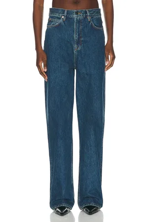 WARDROBE.NYC Denim Low Rise Jean in Blue
