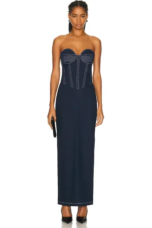 Ilkyaz Ozel Paradis Dress in Denim-Dark