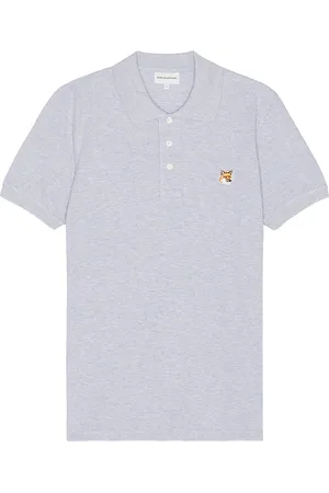 Maison Kitsuné Fox Head Patch Regular Polo in Grey