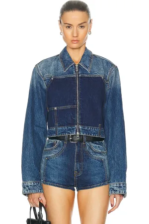 GRLFRND Avery Two Tone Utility Jacket in Blue