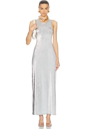 Paco rabanne Stretch Lurex Jersey Dress in Metallic