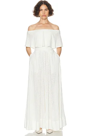 Helsa Petite Eyelet Garden Midi Dress in