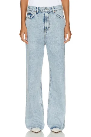 WARDROBE.NYC Low Rise Jean in Denim-Light
