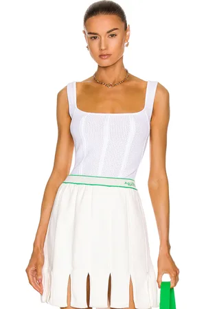 Bottega Veneta Lightweight Fluid Viscose Loops Bodysuit in