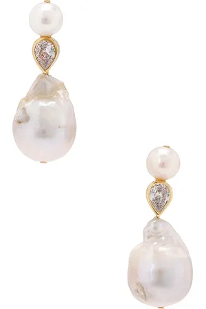 COMPLETEDWORKS CZ Stone Earrings in Metallic Gold