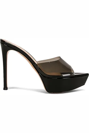 Gianvito Rossi Betty Platform Mules in Black